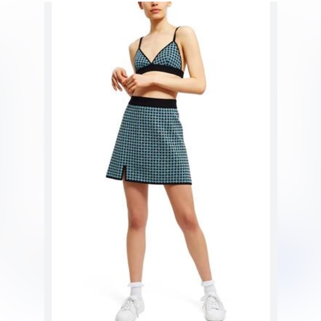 Alexa Chung Opening Ceremony Ac Monogram Jacquard Skirt Sz L #0561